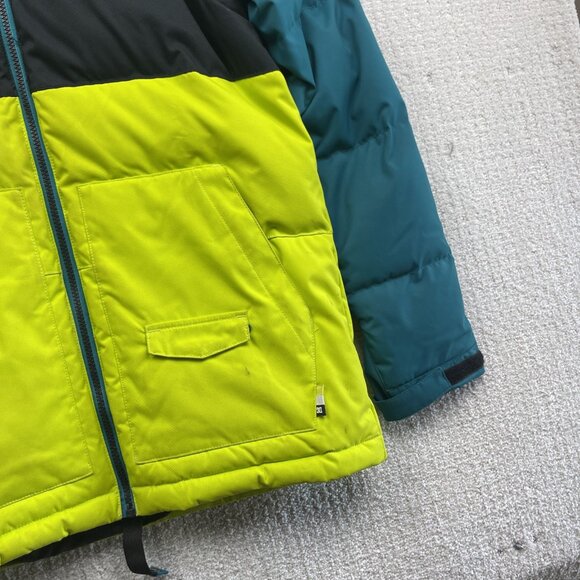DC Downhill Boy XL (Men ~ S) DownInsulated Snowboard Puffer Jacket Blue / Green - Picture 4 of 16